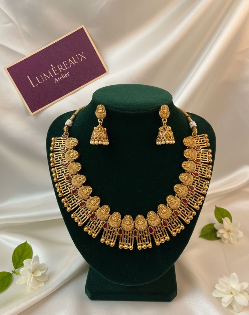 Empress Heritage Lakshmi Coin Necklace Set