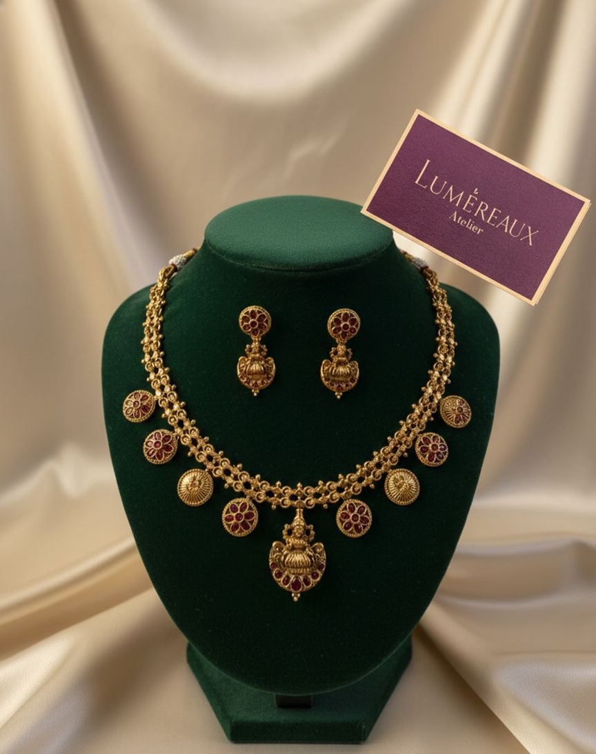 Vedic Grace Lakshmi Ruby Set