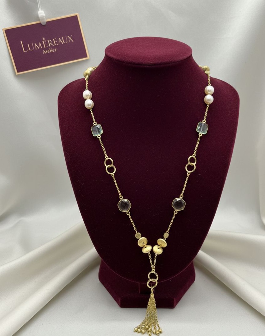Ivory Glow Long Necklace