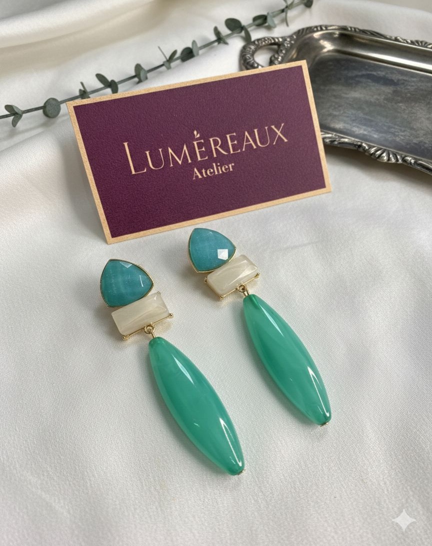 Leaf Linear Drops Earrings