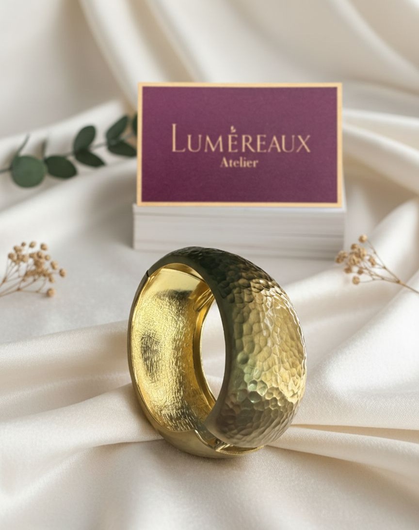 Gilded Horizon Statement Bangle