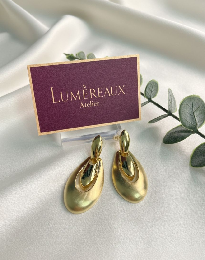 Sculptural Ellipse Earrings