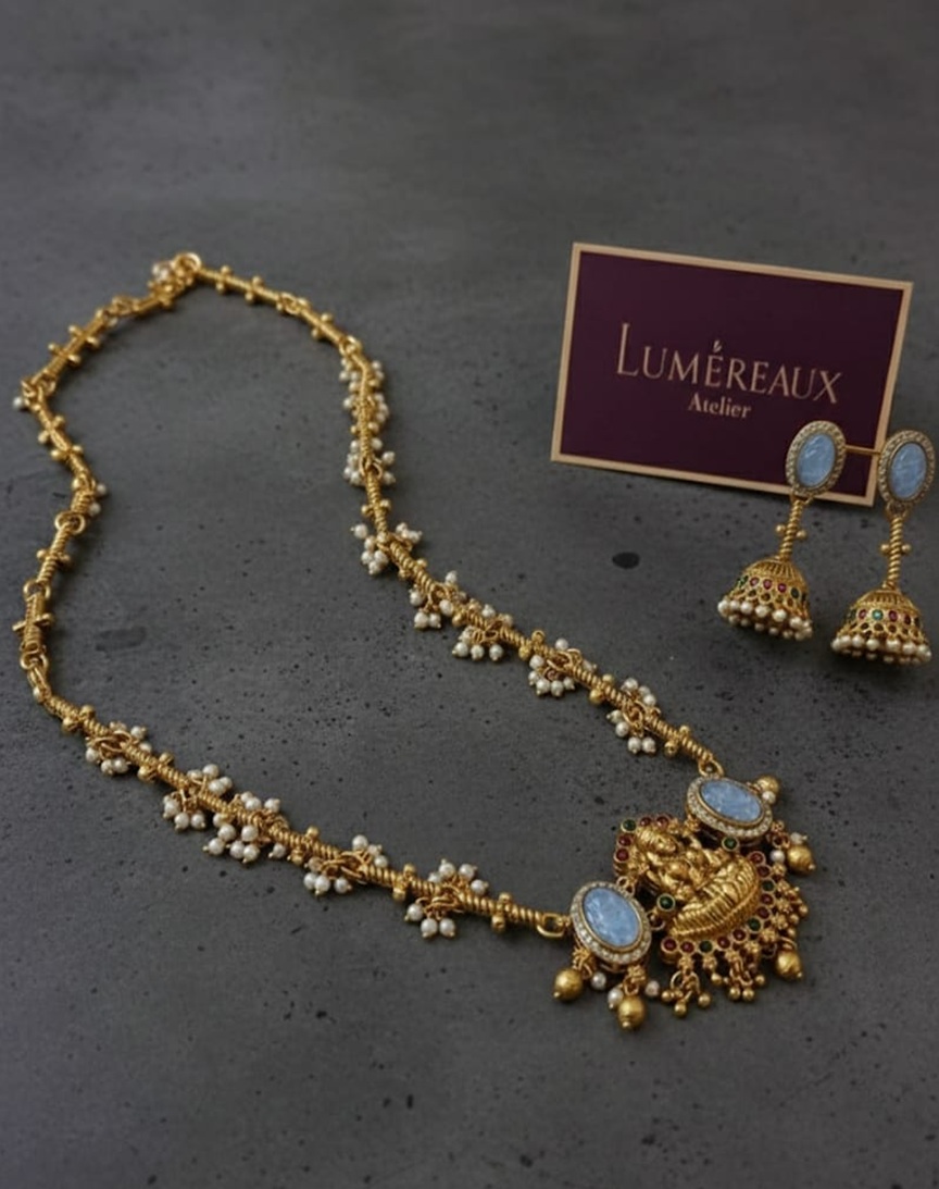 The Lakshmi Blossom Haram Combo set