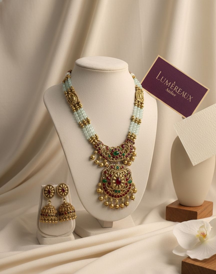 Mint & Crimson Majesty Haram Combo Set