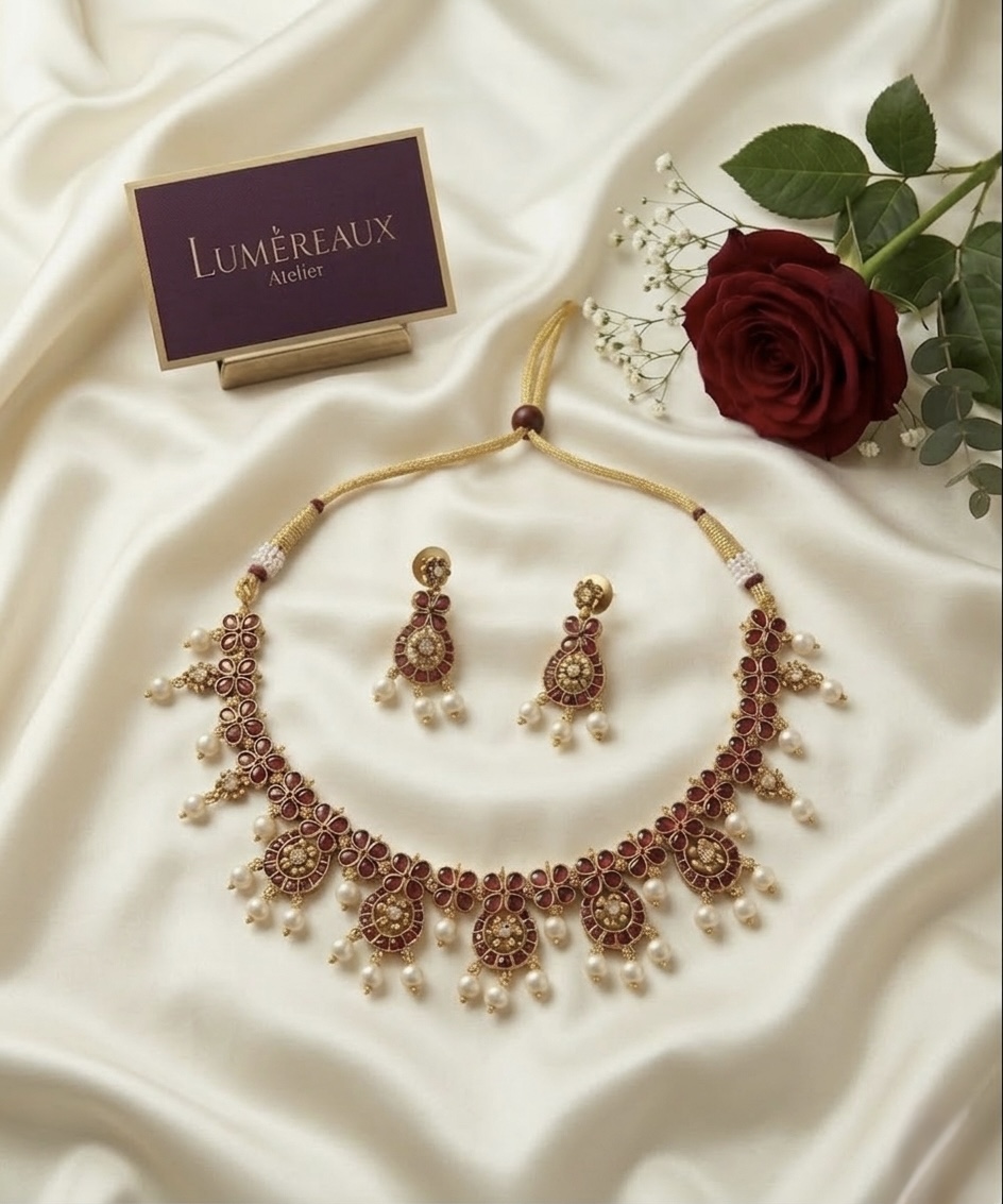 Imperial Ruby Pearl Necklace