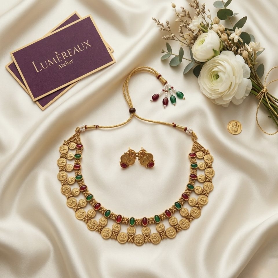 Emerald - Ruby Necklace Set