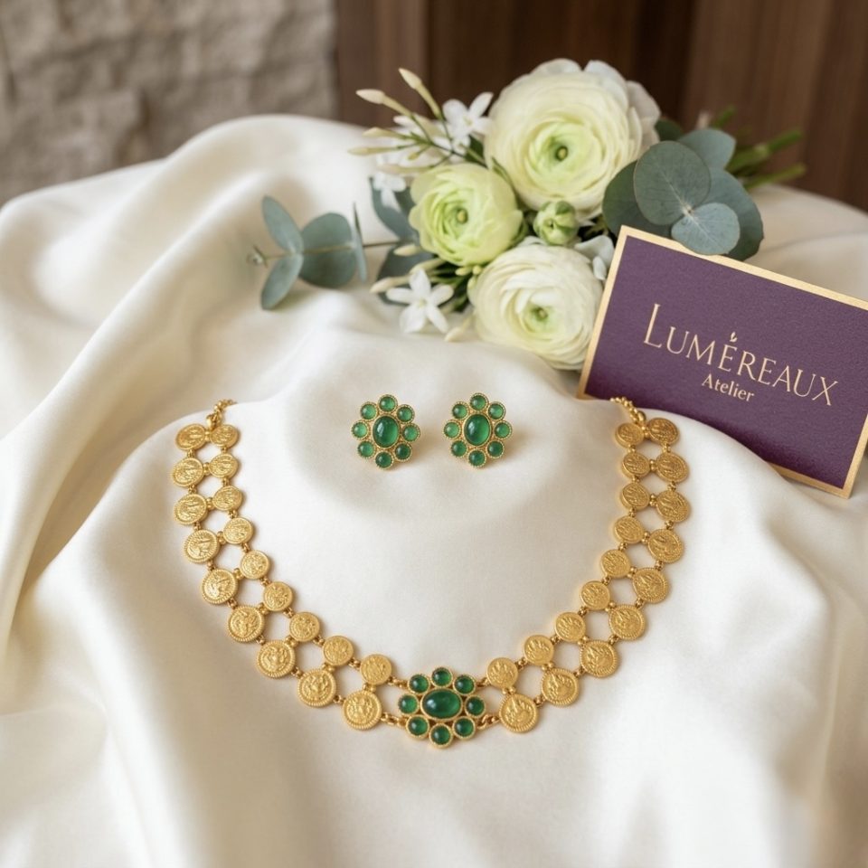 Kasu Vaibhav Green Set