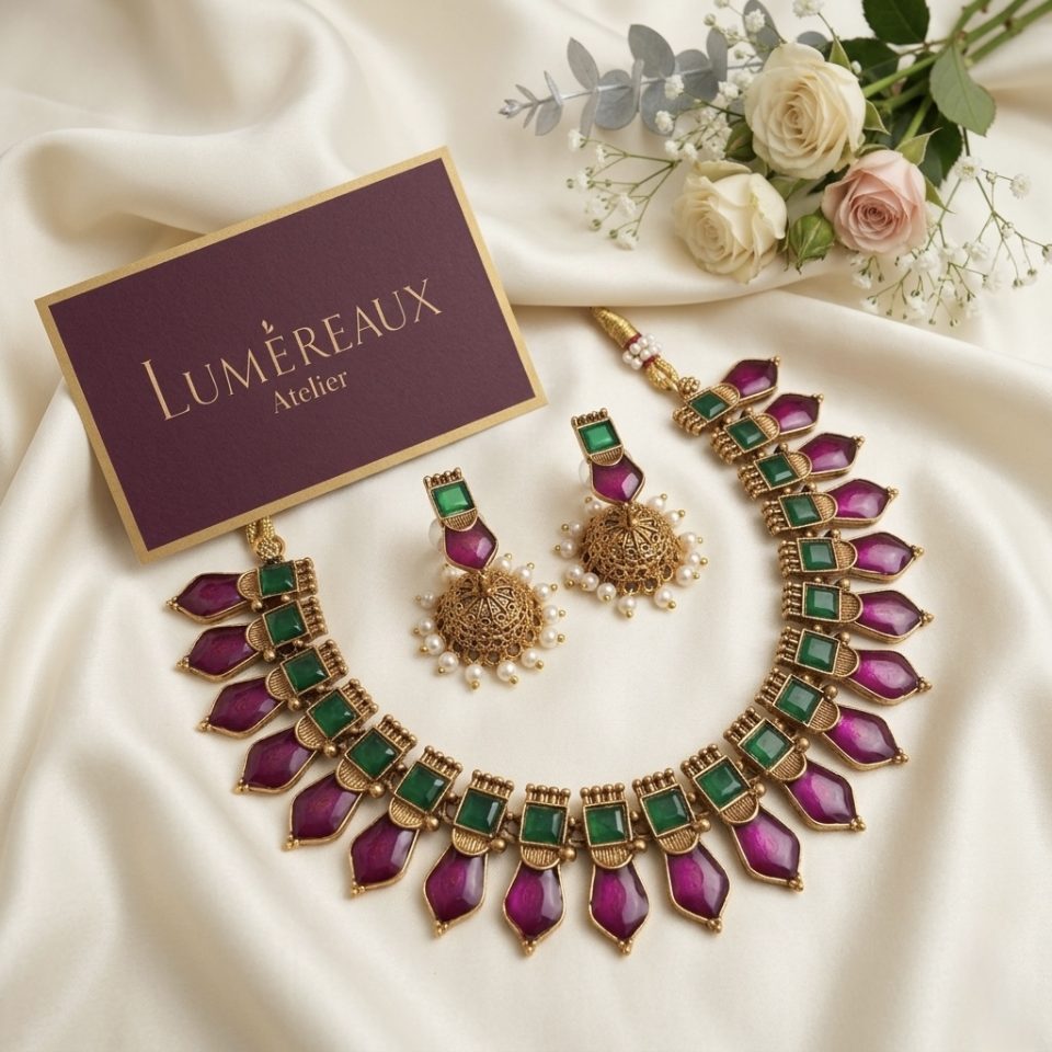 Crimson Leaf Cascade Set