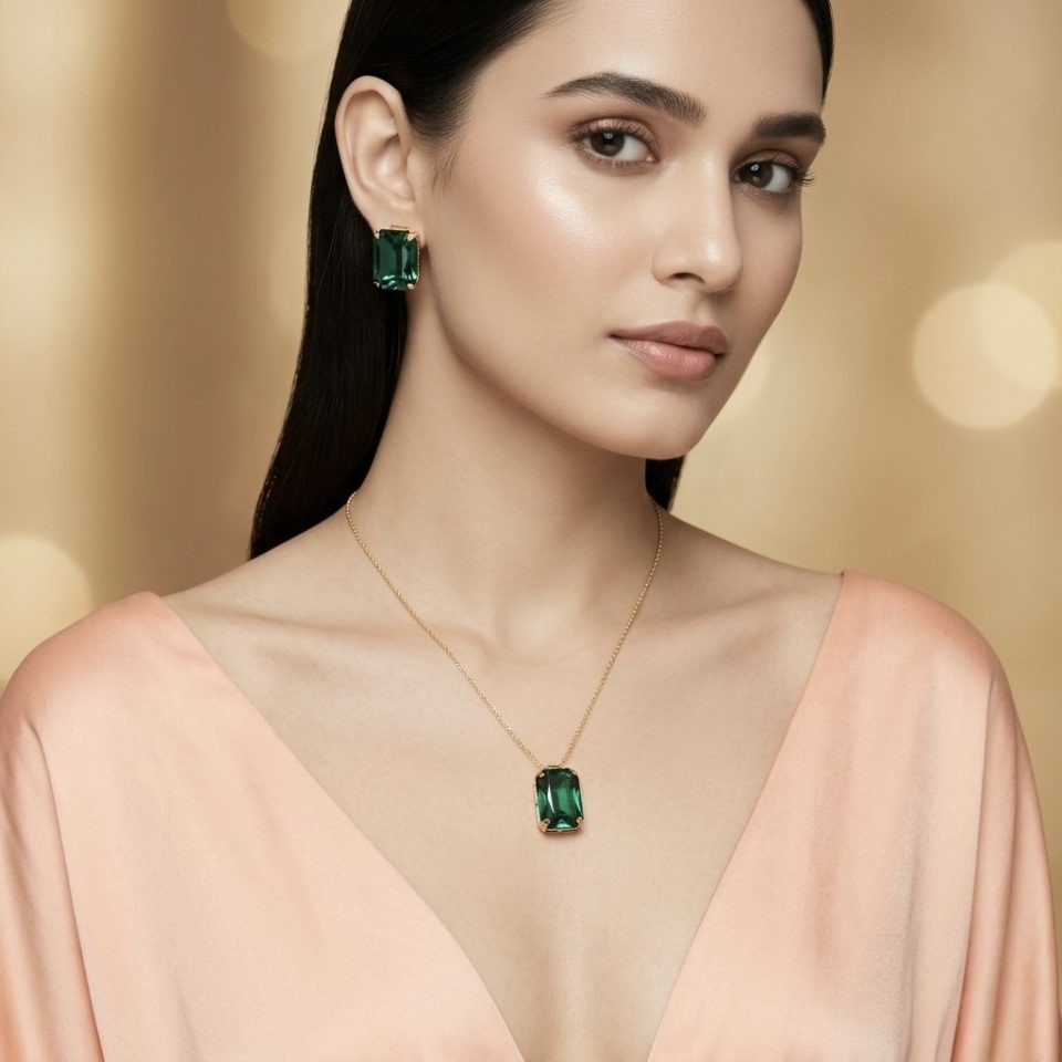 Morning Dew Emeralds Set