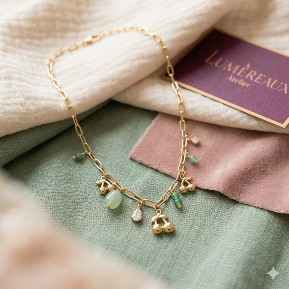 Jade & Cherry Necklace