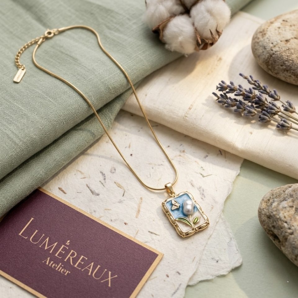 Pearl Garden Cameo Necklace