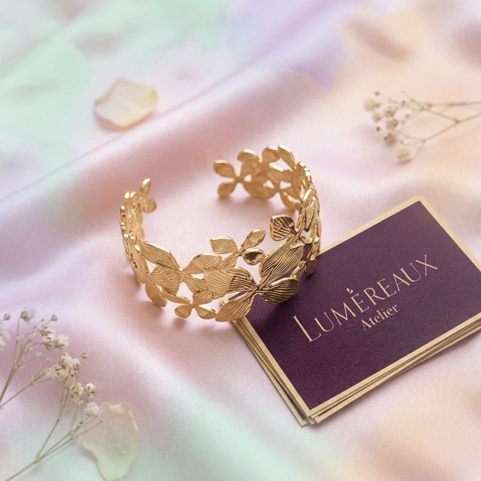 Éclat Floral Statement Bangle