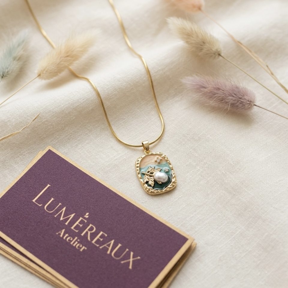 Moonlit Leaf Necklace