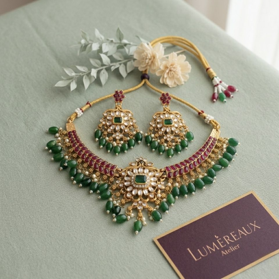 Imperial Emerald - Ruby Choker