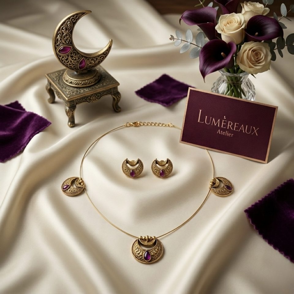 Crescent Moon Invisible Chain Set